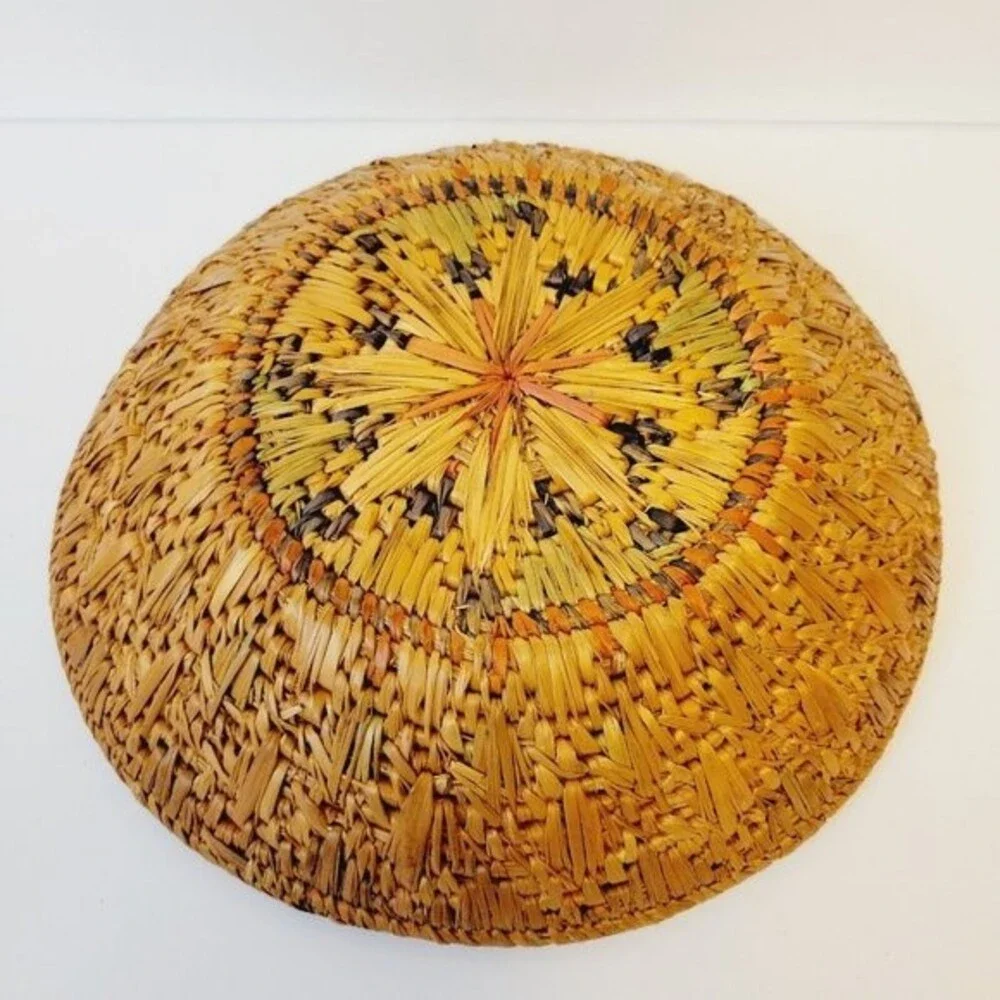 Handmade Collectible Woven Grass Bowl Basket